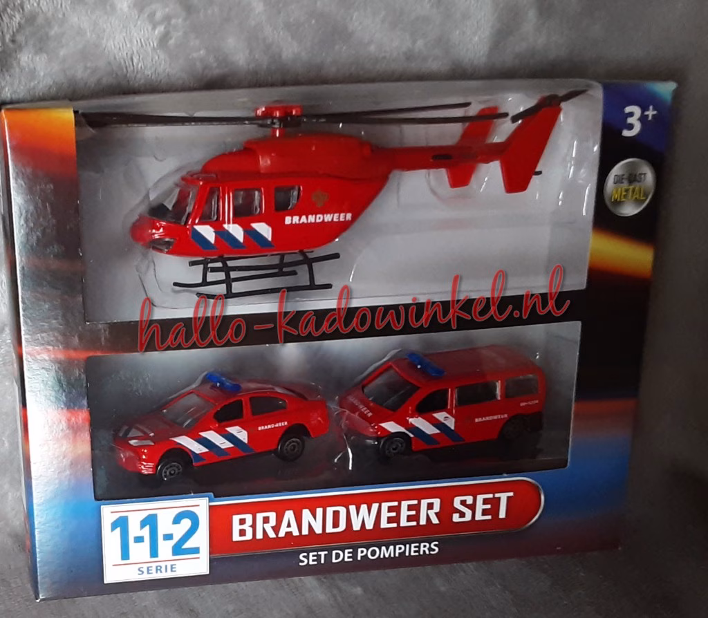 1-1-2 brandweer set 3 delig