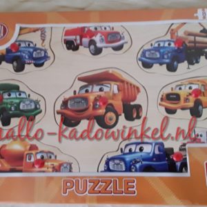 Houten vormen puzzel auto's