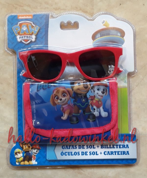 Paw Patrol kadoset met zonnebril en portemonnee