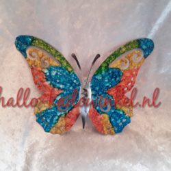 Metalen multicolor vlinder