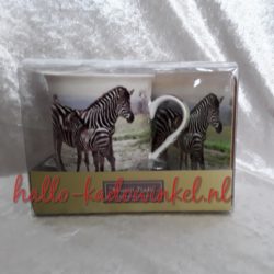 Zebramok met zebra onderzetter