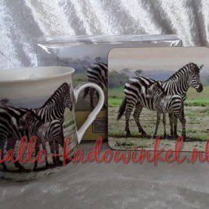 Zebramok met zebra onderzetter