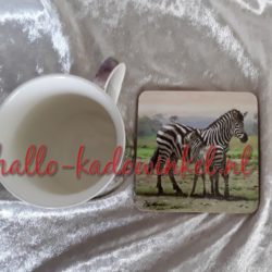 Zebramok met zebra onderzetter