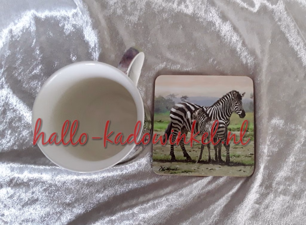 Zebramok met zebra onderzetter