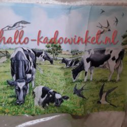 Theedoek met koeien