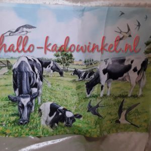 Theedoek met koeien