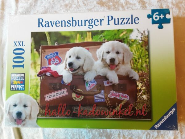 Puzzel honden in koffer